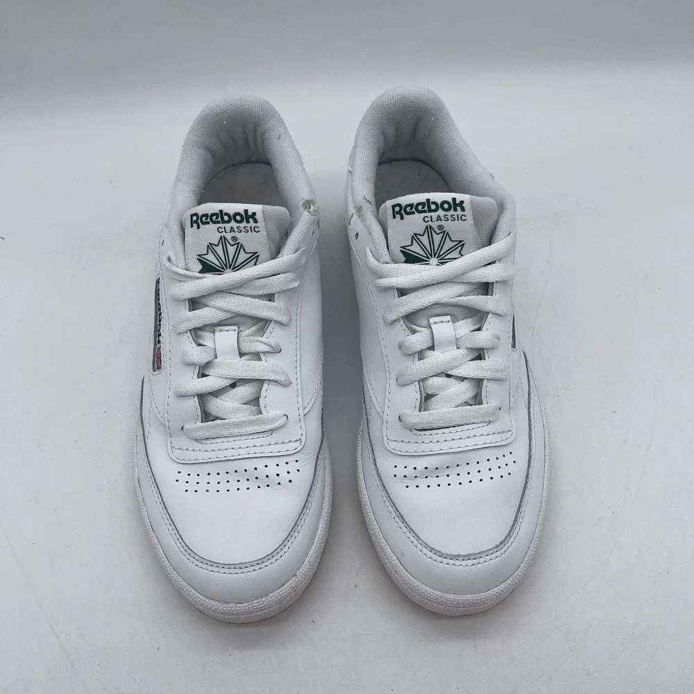 Reebok Club C 85 100069818 Women's Size 6.5 Shoes White Green Lifestyle Sneakers